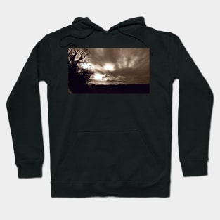 Mono stormy sky Hoodie